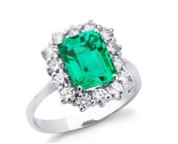 Anello Crivelli Donna in Oro bianco Smeraldo 763107C - 763107C